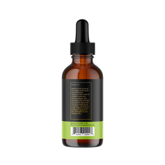 Hair Growth Oil for Hair Loss, Alopecia & Scalp Health – 2 oz