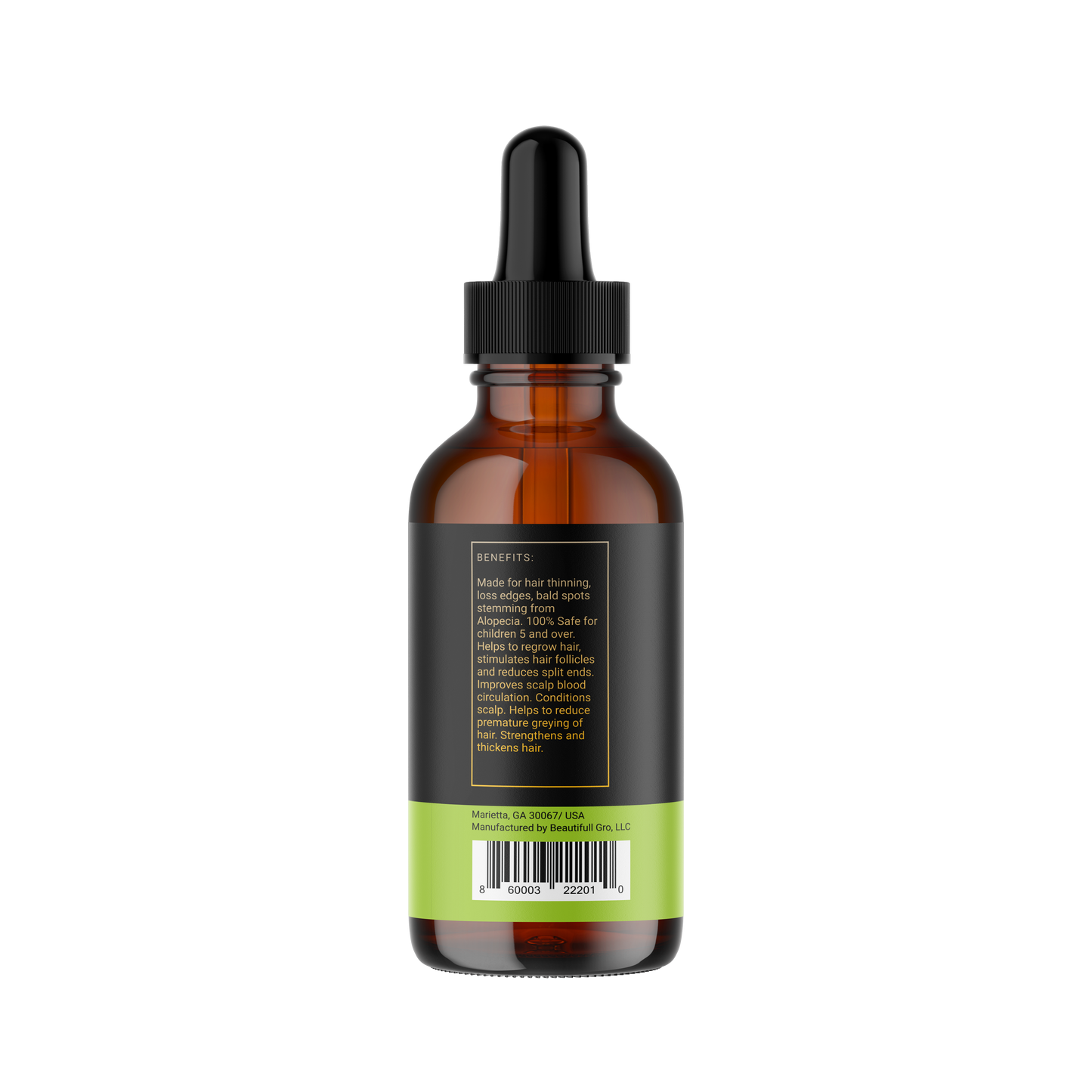 Hair Growth Oil for Hair Loss, Alopecia & Scalp Health – 4 oz