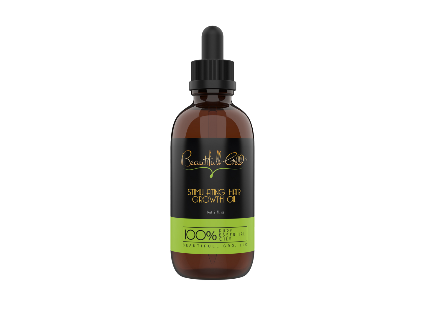 Beautifull Gro Stimulating Hair Growth Oil for Black women, promotes scalp health, hair growth, and thickness for 4C, 3C, natural, coily, curly, kinky, and dry hair.