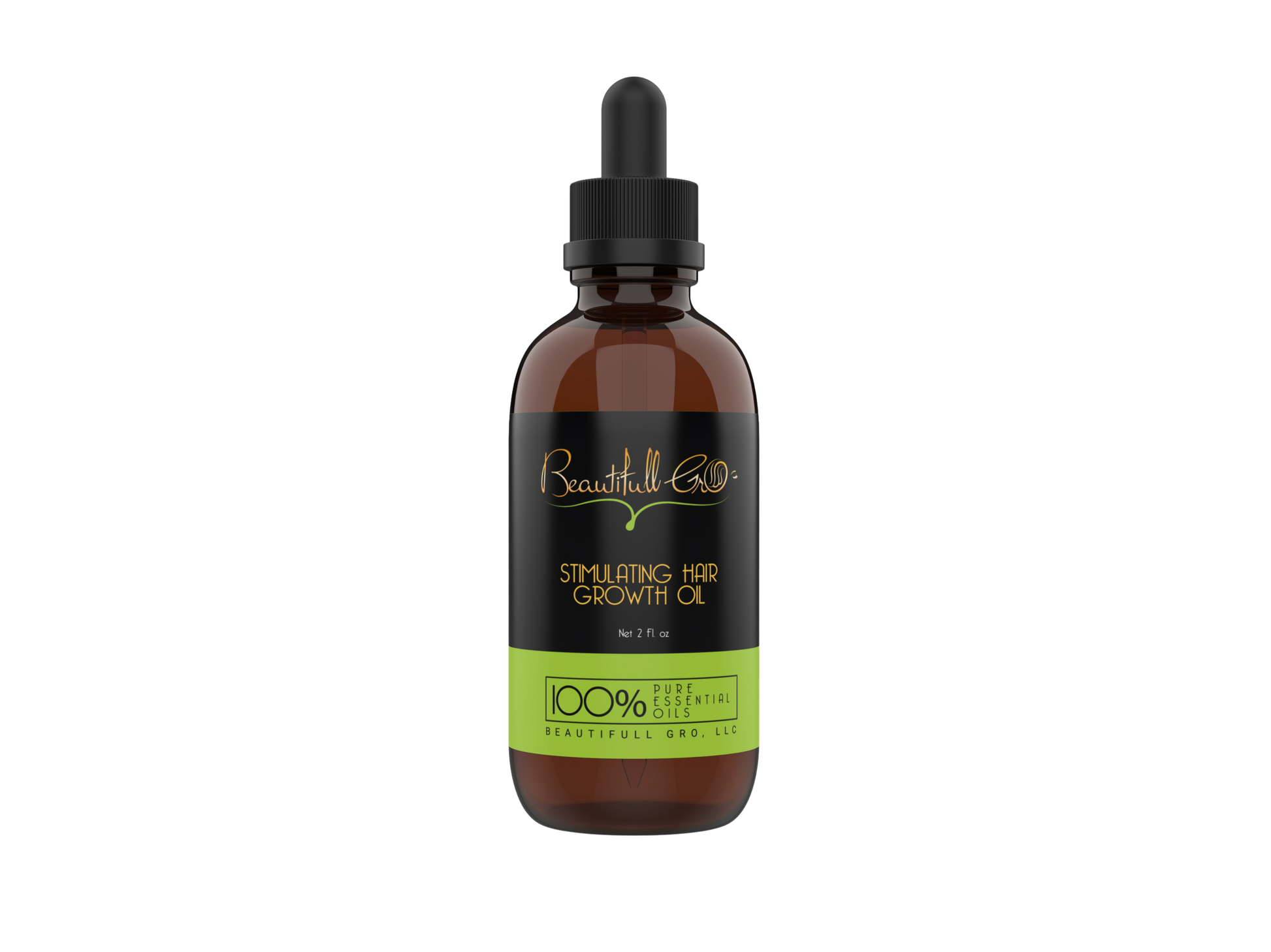 Beautifull Gro Stimulating Hair Growth Oil for Black women, promotes scalp health, hair growth, and thickness for 4C, 3C, natural, coily, curly, kinky, and dry hair.