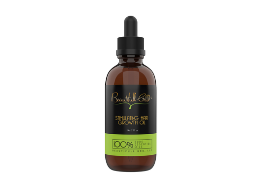 Beautifull Gro Stimulating Hair Growth Oil for Black women, promotes scalp health, hair growth, and thickness for 4C, 3C, natural, coily, curly, kinky, and dry hair.