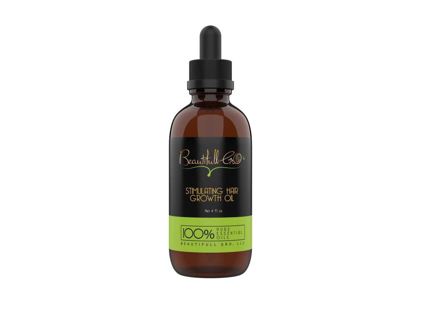 Beautifull Gro Stimulating Hair Growth Oil for Black women, promotes scalp health, hair growth, and thickness for 4C, 3C, natural, coily, curly, kinky, and dry hair.