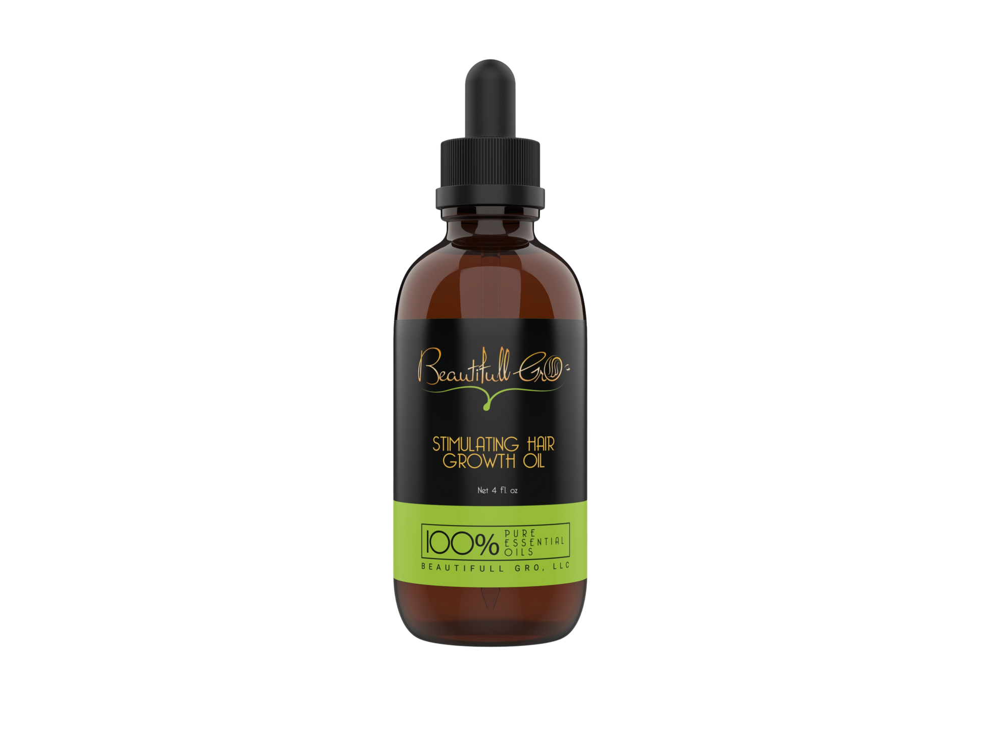 Beautifull Gro Stimulating Hair Growth Oil for Black women, promotes scalp health, hair growth, and thickness for 4C, 3C, natural, coily, curly, kinky, and dry hair.
