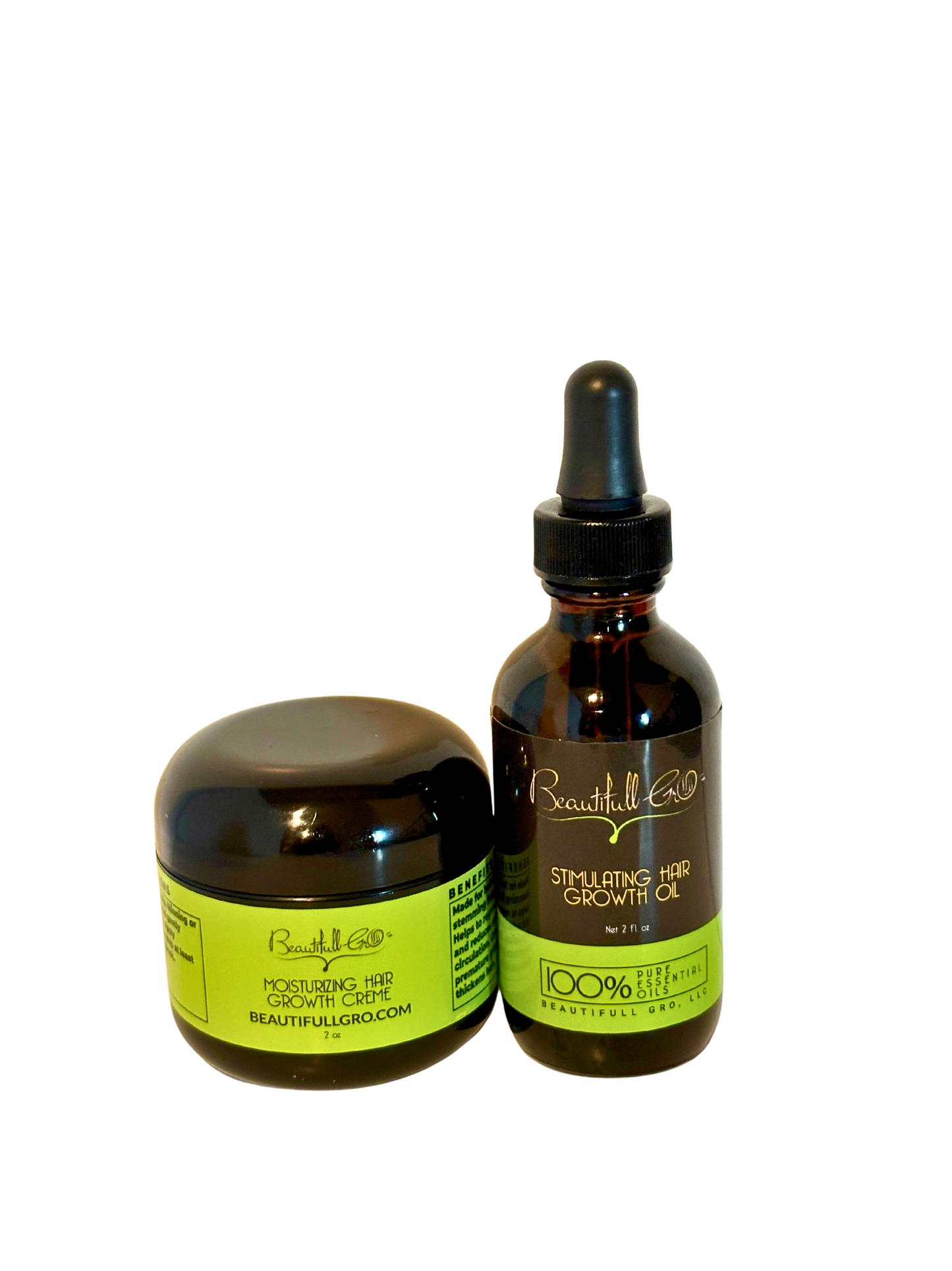 Hair Growth Oil & Creme Bundle for Hair Loss & Scalp Health-2 oz